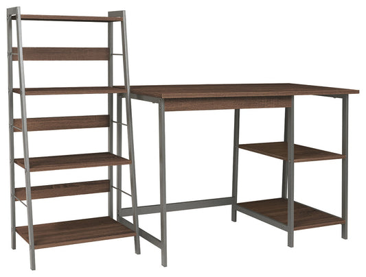 Soho Z1710162 Dark Brown Home Office Desk and Shelf
