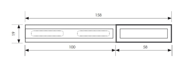 SOLO 50x10mm, EXTENDED WALL PLATE - Image 2