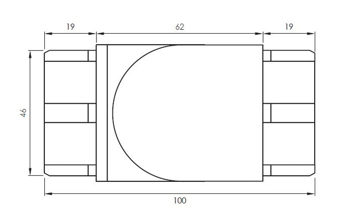 SOLO 50x10mm, HORIZONTAL SWIVEL JOINER - Image 3