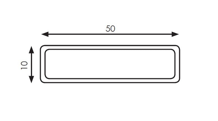 SOLO RHS HANDRAIL,50x10mm Stainless Steel Handrail - Image 2