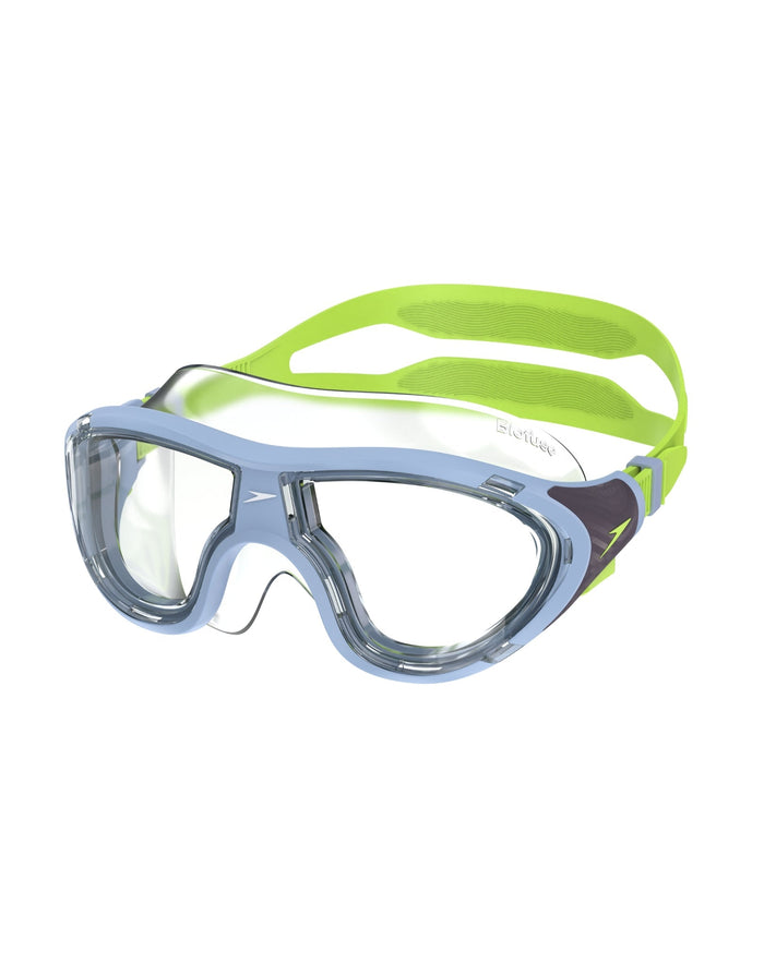 Speedo Biofuse 2.0 junior swim masks with clear lenses and green strap