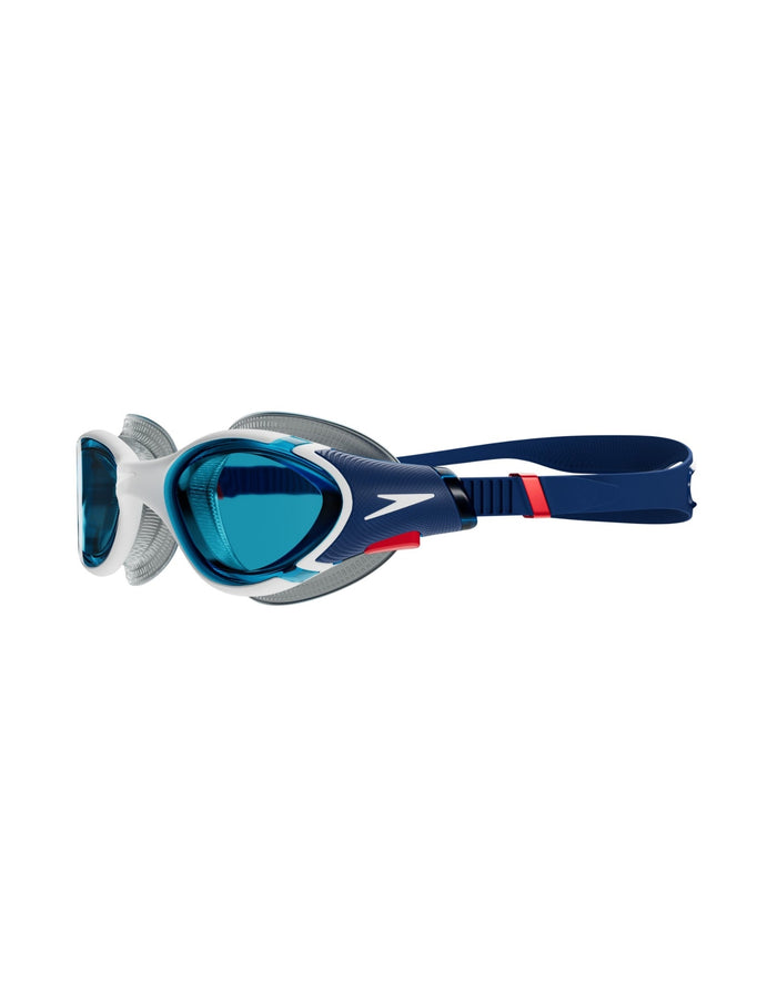 Speedo Biofuse 2.0 swim goggle in navy white with translucent lens
