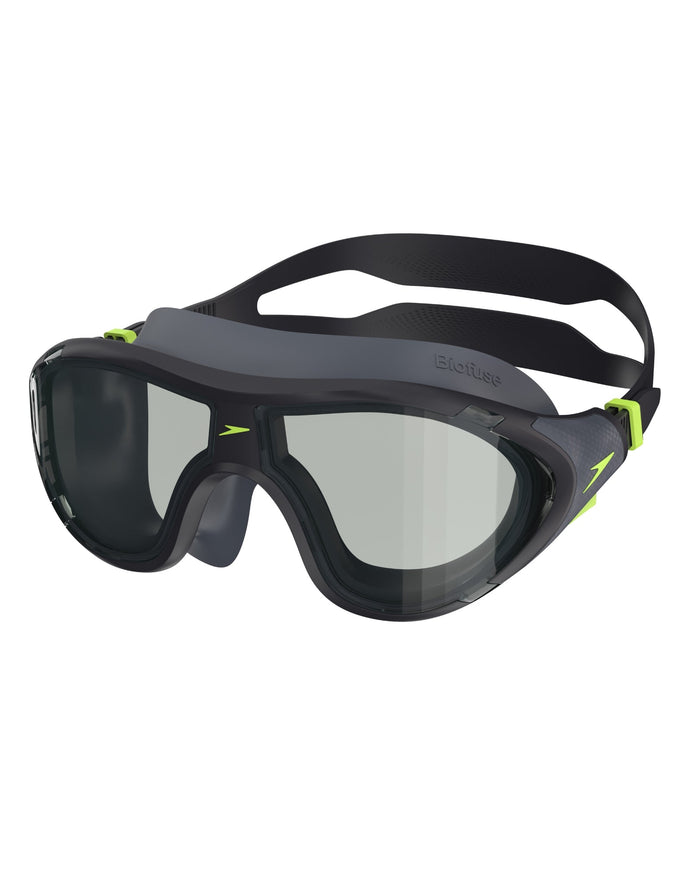 Speedo Biofuse 2.0 swim masks with flexible silicone skirt and clear lenses