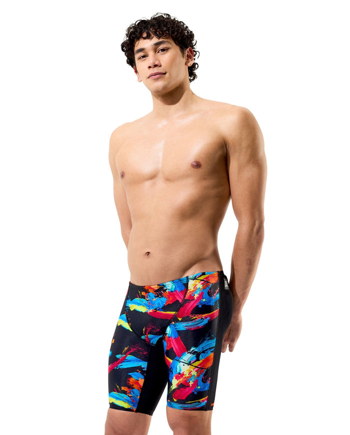 Speedo Boys Fastskin Endurance+ Max High Waisted Swim Jammer - Black/Multi