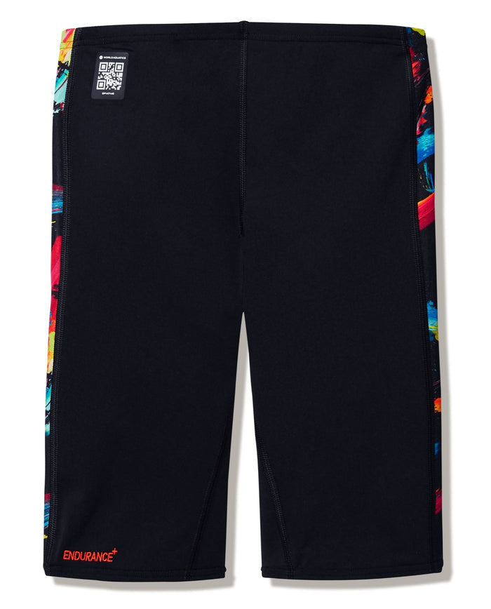 Speedo Boys Fastskin Endurance+ Max High Waisted Swim Jammer - Black/Multi