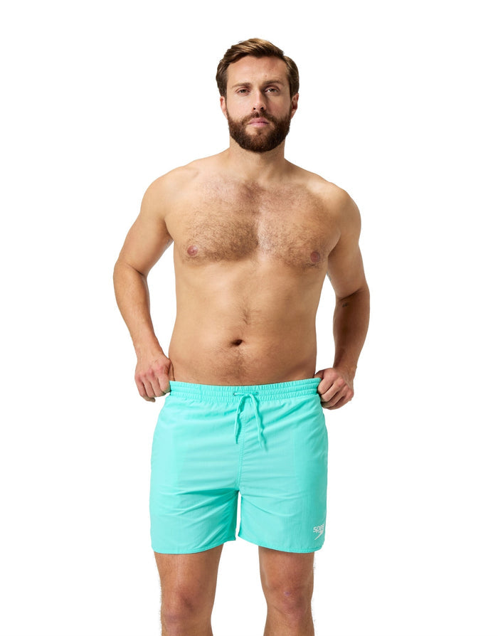 Mint blue Speedo Essentials watershorts with drawstring waist and pockets