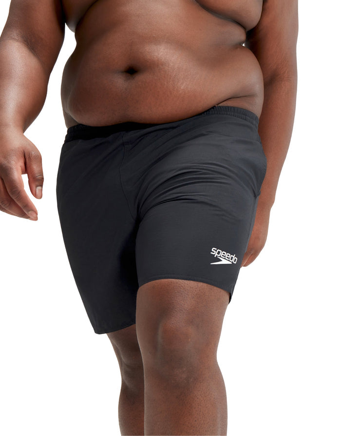 Black Speedo Essentials Plus plus size 16’’ watershorts with textured pattern