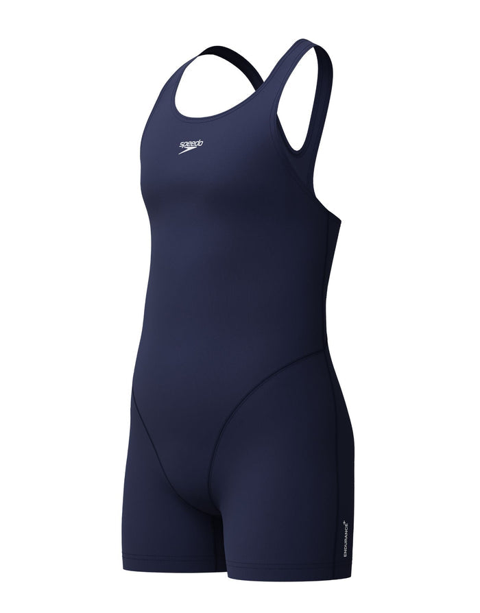 Speedo Girls Essential Endurance Plus Legsuit - Navy