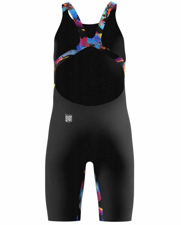 Speedo Girls Fastskin Endurance+ Max Openback Kneeskin - Black/Multi