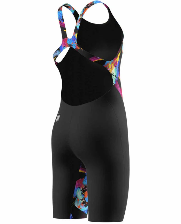 Speedo Girls Fastskin Endurance+ Max Openback Kneeskin - Black/Multi