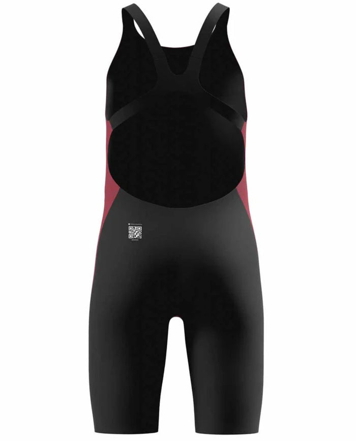 Speedo Girls Fastskin Endurance+ Max Openback Kneeskin - Black/Red
