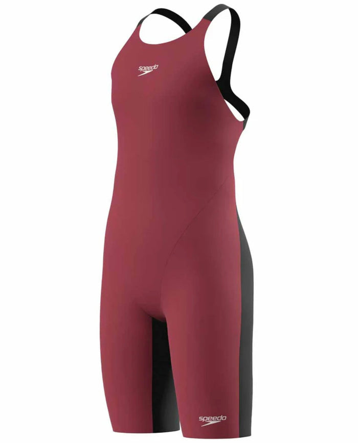 Speedo Girls Fastskin Endurance+ Max Openback Kneeskin - Black/Red