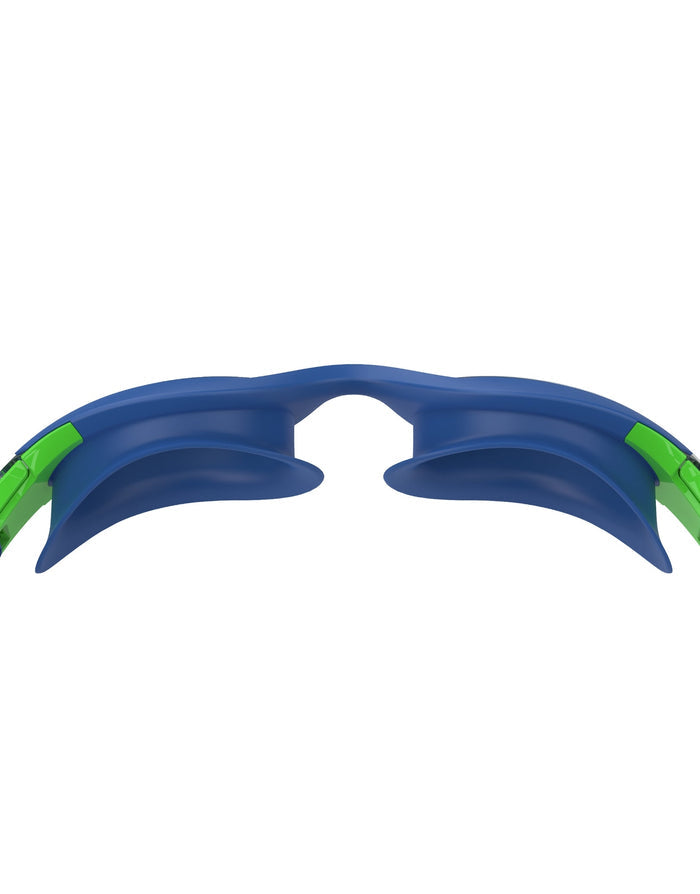 Speedo Hydrosity 2.0 junior swim goggles in blue and green with silicone straps
