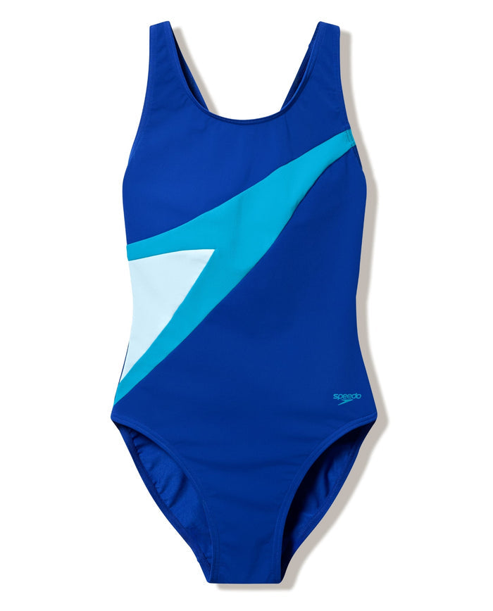 Speedo Hyperboom Butterfly Back Swimsuit - Blue/Light Blue