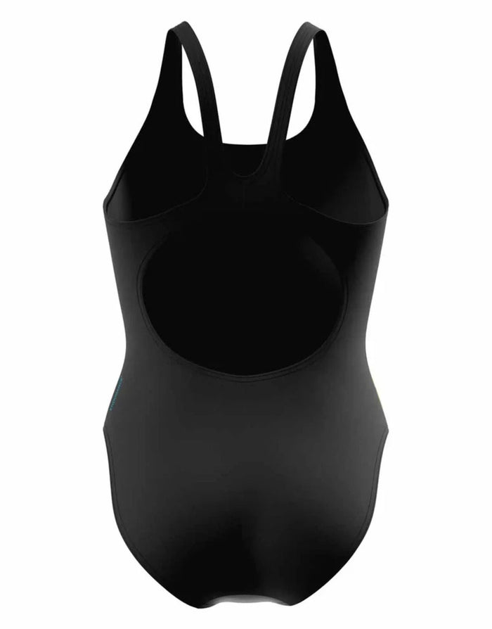 Speedo - Hyperboom Placement Muscleback Swimsuit - Black/Green - Product Back