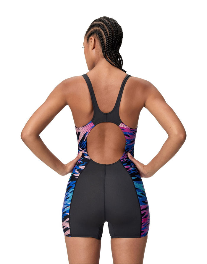 Speedo Hyperboom Splice Muscleback Legsuit - Black/Pink