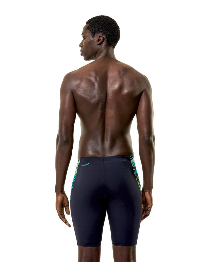 Speedo - Hyperboom Splice Swim Jammer - Black/Green - Model Back