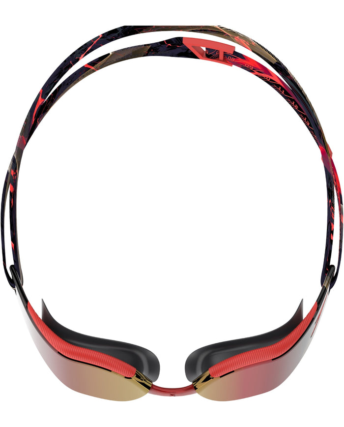 Speedo Limited Edition Fastskin Hyper Elite Mirrored Swim Goggles - Black/Red