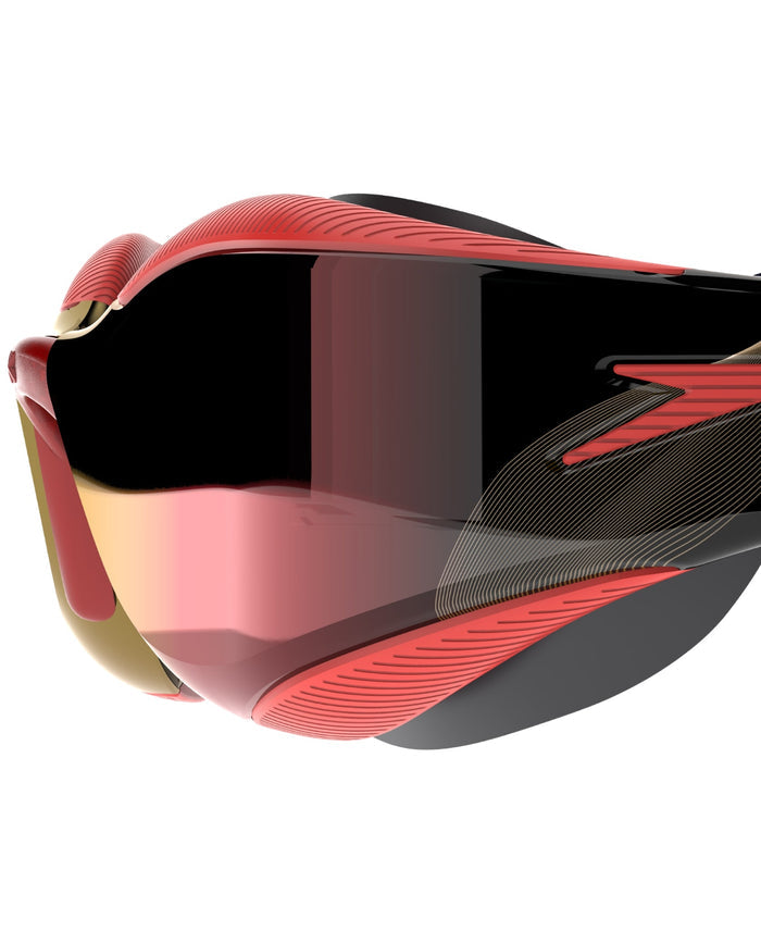 Speedo Limited Edition Fastskin Hyper Elite Mirrored Swim Goggles - Black/Red
