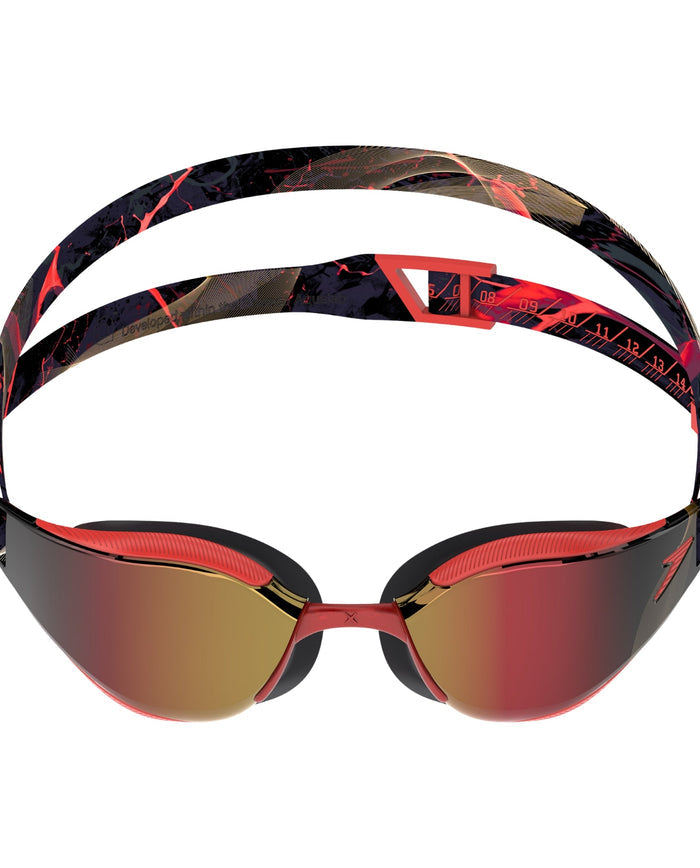 Speedo Limited Edition Fastskin Hyper Elite Mirrored Swim Goggles - Black/Red