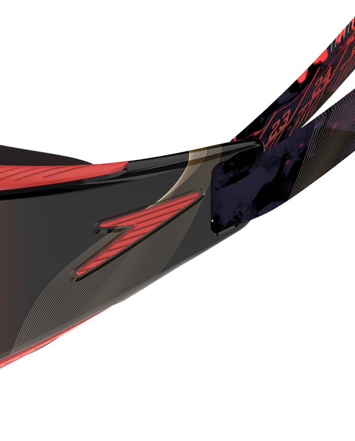 Speedo Limited Edition Fastskin Hyper Elite Mirrored Swim Goggles - Black/Red