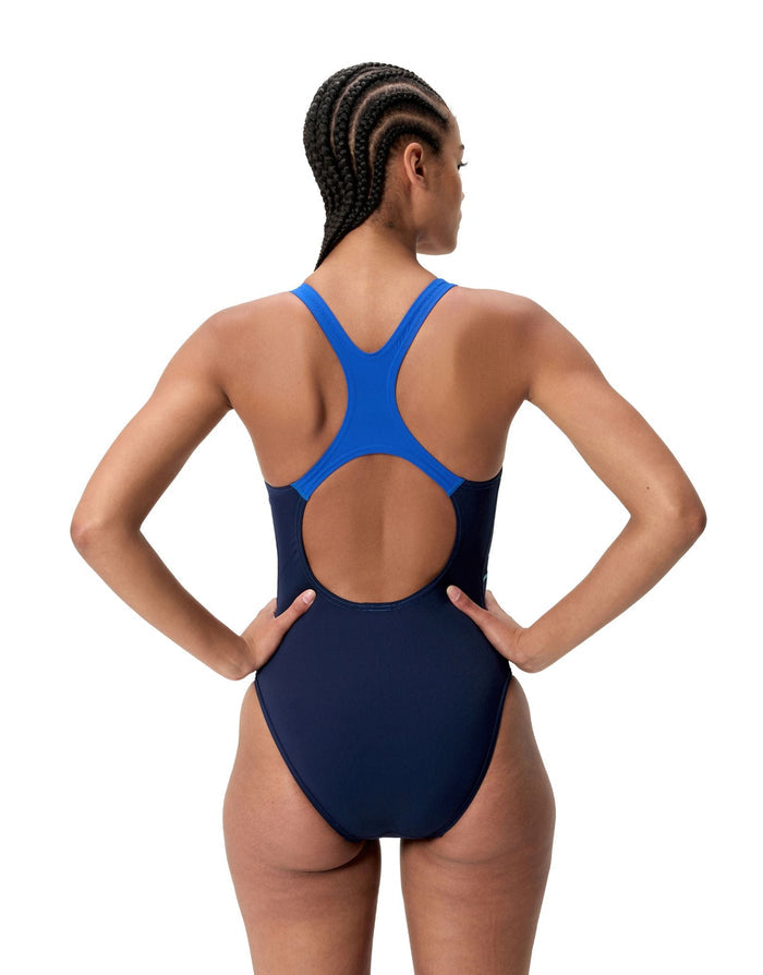 Speedo Medley Logo Medalist Swimsuit - Navy/Blue