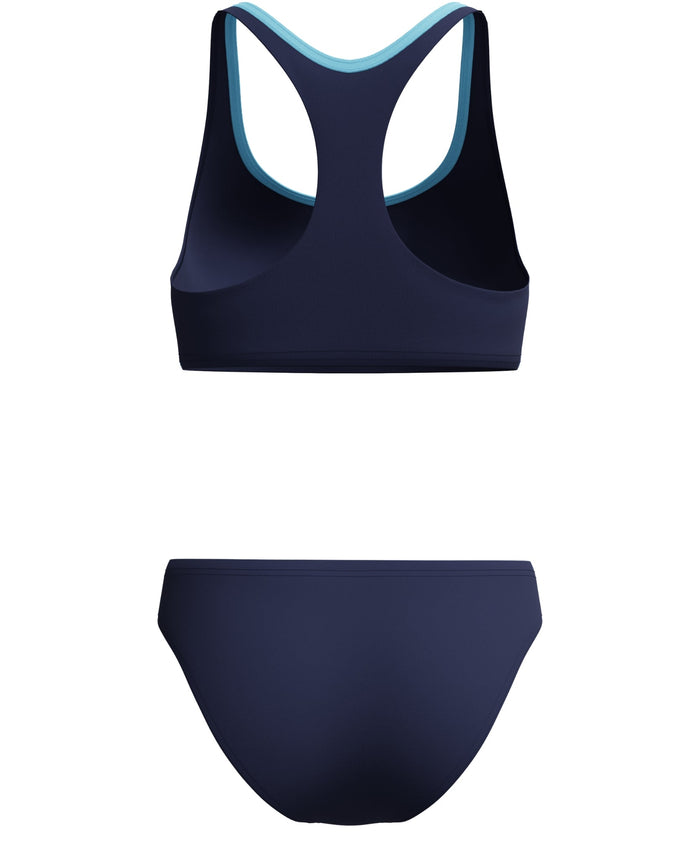 Speedo Placement Racerback 2 Piece Bikini - Navy/Light Blue