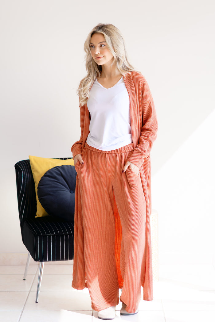 Spiced Chic Ribbed Louge Set by Dear Scarlett
