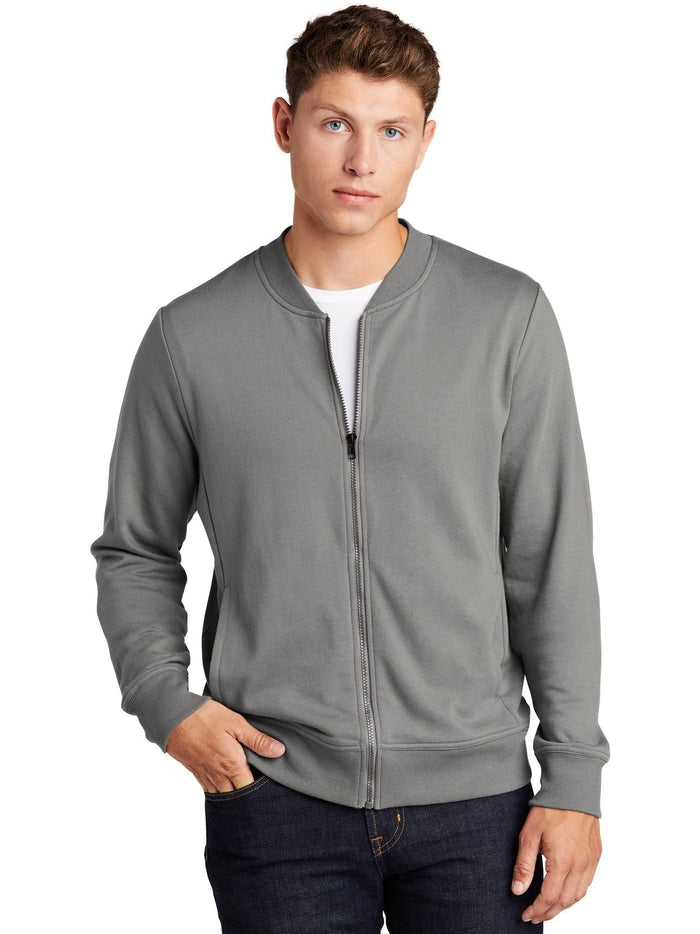 Sport-Tek Lightweight French Terry Bomber-Regular-Sport-Tek-Grey Concrete-XS-Thread Logic