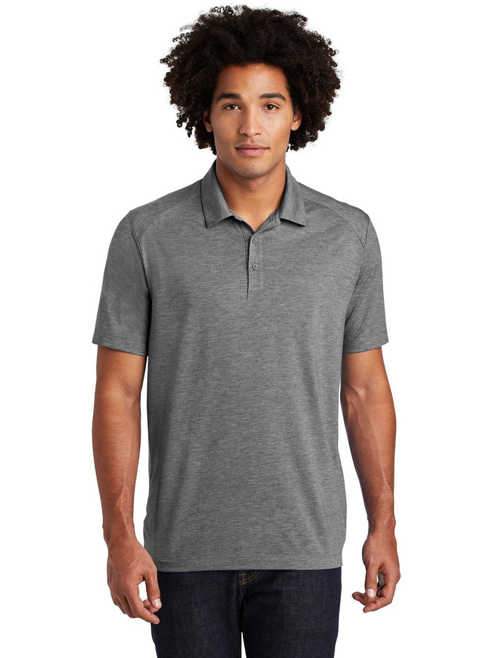Sport-Tek PosiCharge Tri-Blend Wicking Polo-Regular-Sport-Tek-Dark Grey Heather-S-Thread Logic