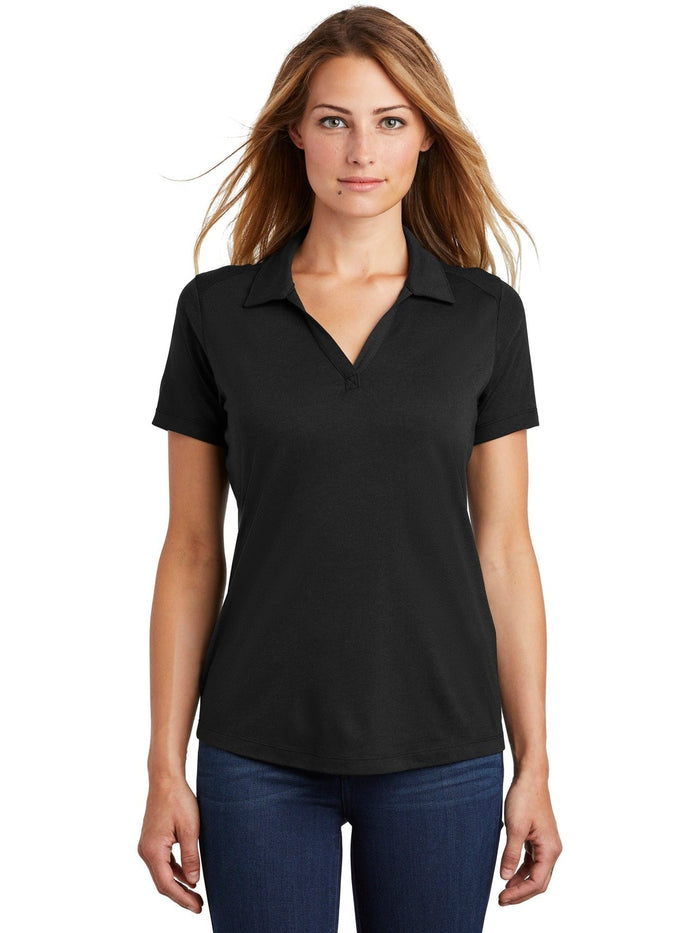 Sport-Tek Ladies PosiCharge Tri-Blend Wicking Polo-Regular-Sport-Tek-Black Triad Solid-S-Thread Logic