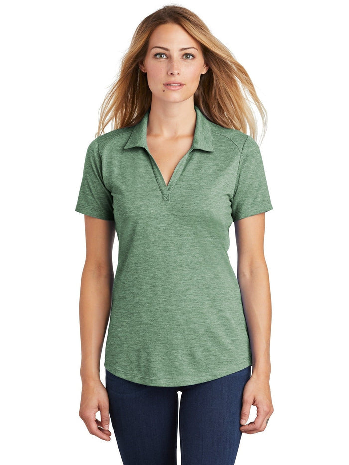 Sport-Tek Ladies PosiCharge Tri-Blend Wicking Polo-Regular-Sport-Tek-Forest Green Heather-S-Thread Logic