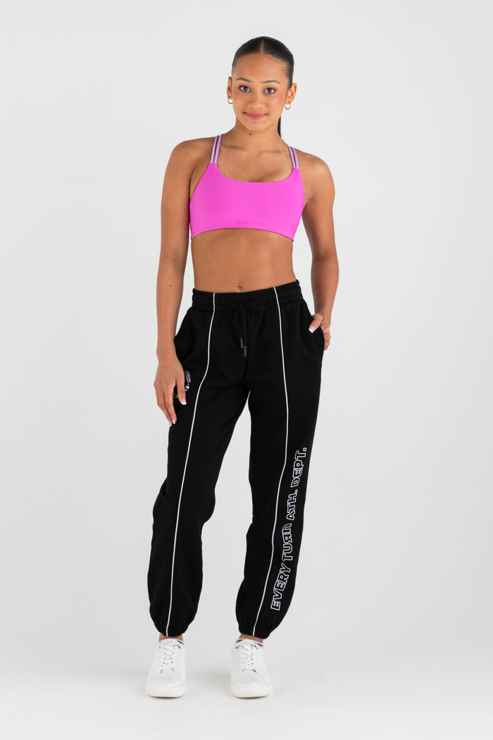 Squad Trackie In Black - Front View