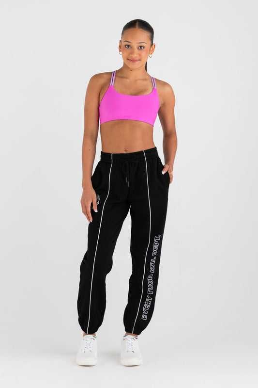 Squad Trackie In Black - Front View