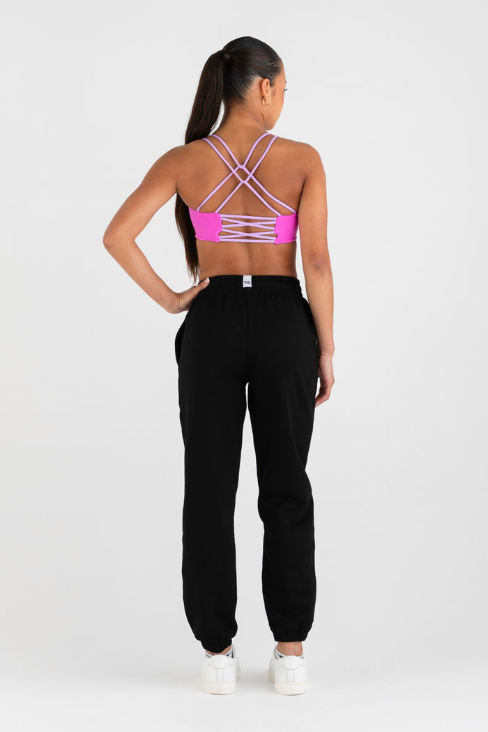 Squad Trackie In Black - Back View