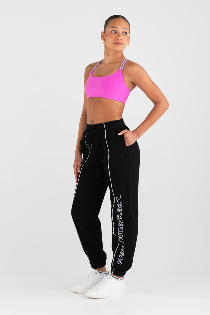 Squad Trackie In Black - Side View