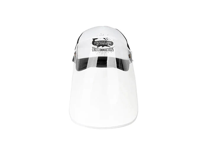 Sublimation Adult Mesh Cap w/ Removable Face Shield (Black)