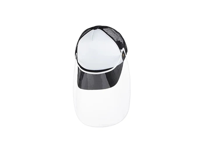 Sublimation Adult Mesh Cap w/ Removable Face Shield (Black)