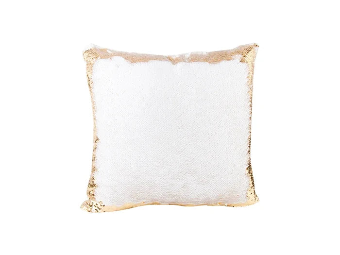 Sublimation Flip Sequin Pillow Cover (Gold w/ White, 40*40cm)