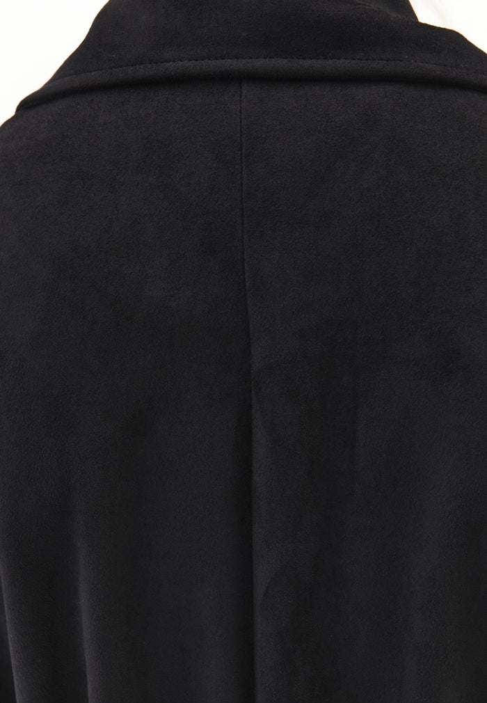 Suede Trenchcoat - BLACK