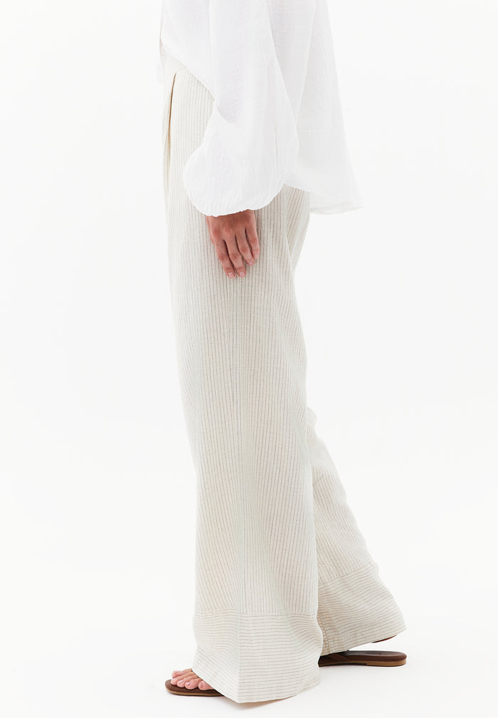 Summer Linen Pants - BLACK STRIPE