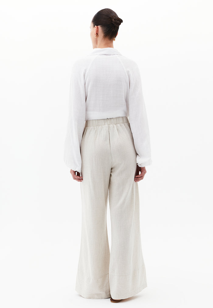 Summer Linen Pants - BLACK STRIPE
