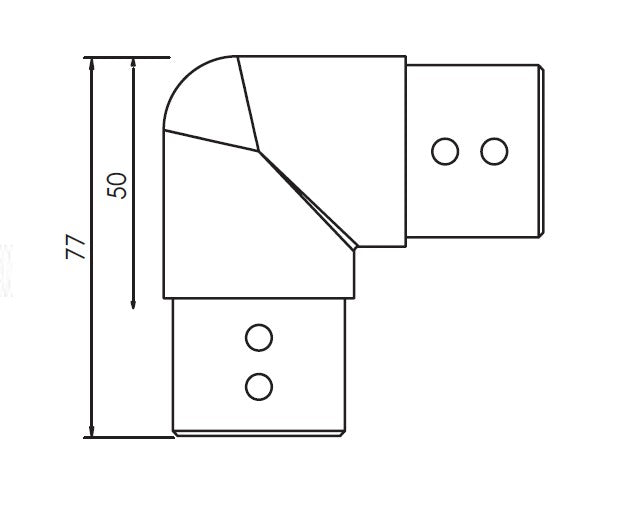 SUMMIT 38mm DIA RADIUS CORNER JOINER 316 STAINLESS STEEL - Image 2