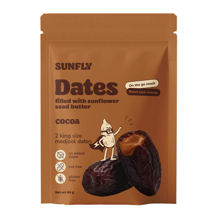 Sunfly Dates Filled with Sunflower Seed Butter Cocoa 60g
