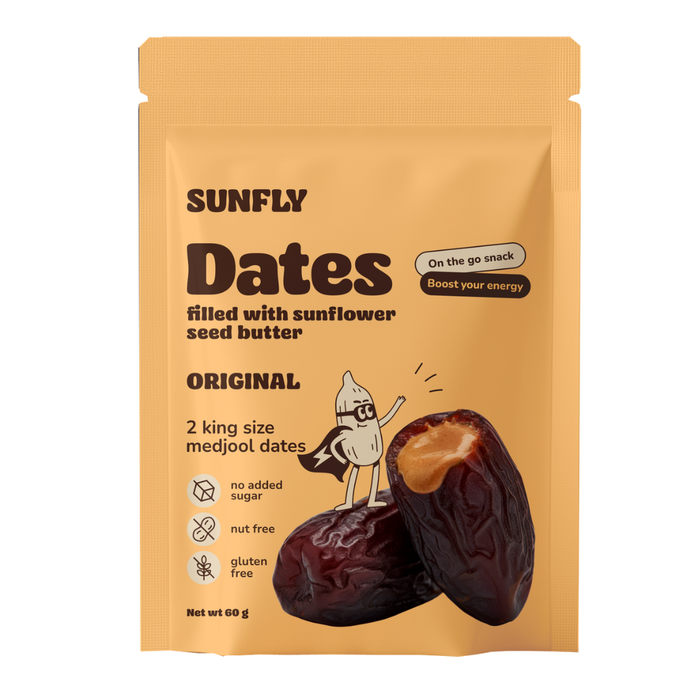 Sunfly Dates Filled with Sunflower Seed Butter Original 60g