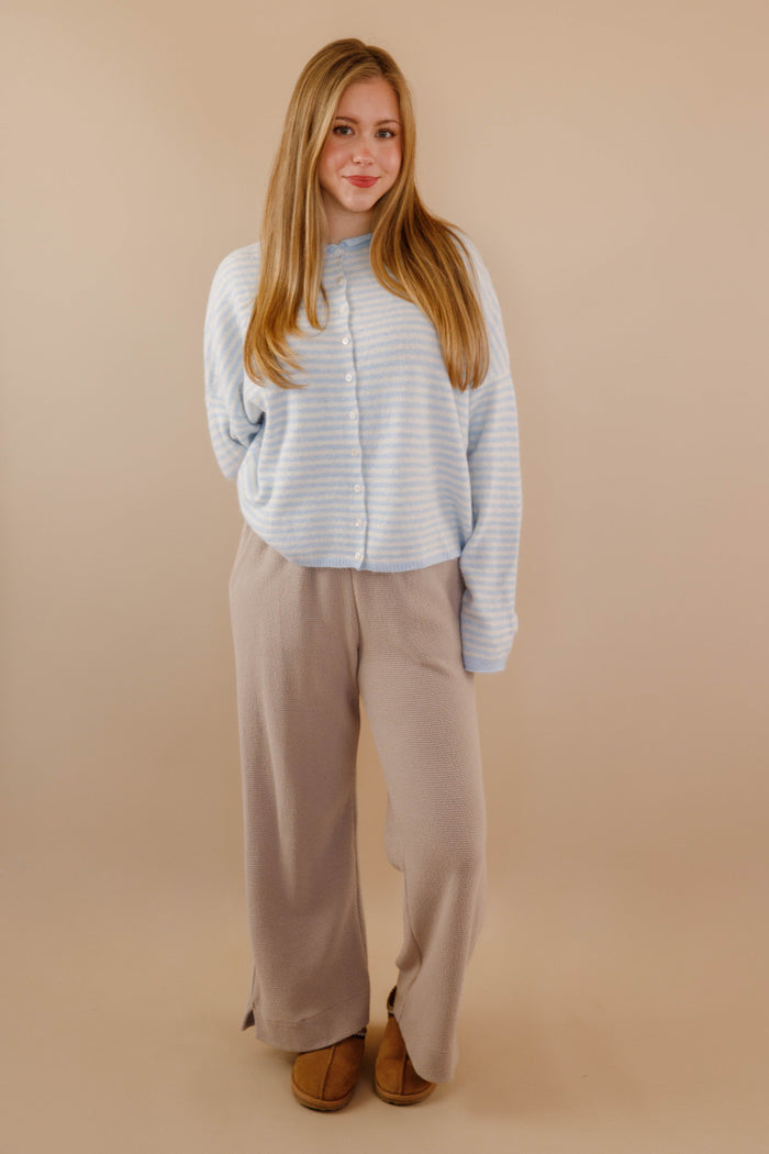 Blue Stripe Cardigan- Things Between Cardigan- Pin-Striped Piper Cardigan