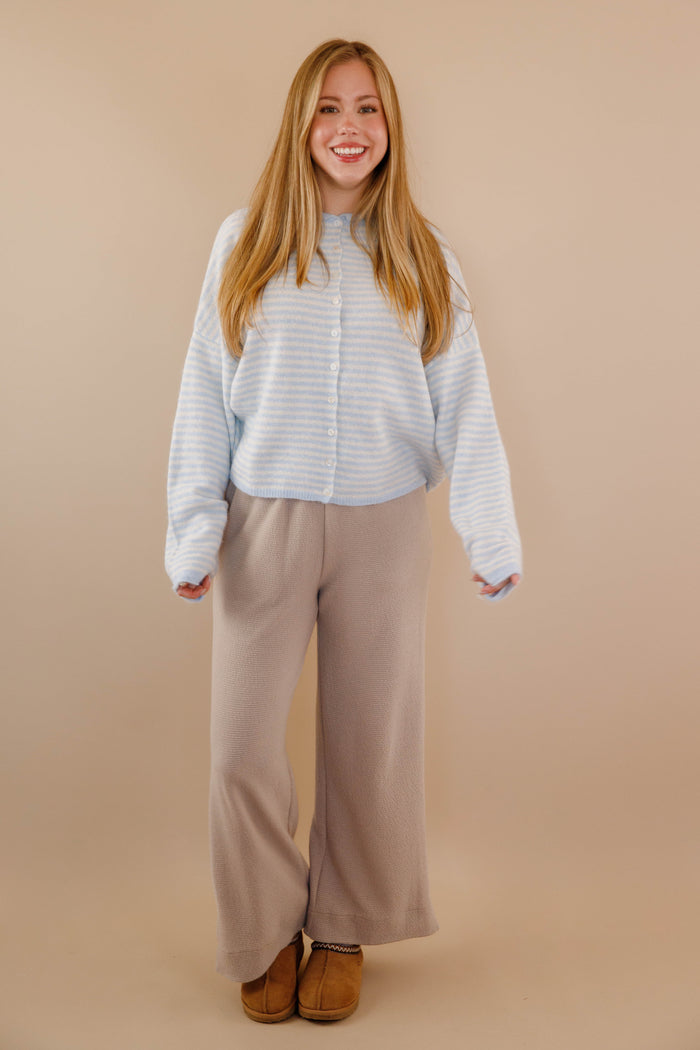 Blue Stripe Cardigan- Things Between Cardigan- Pin-Striped Piper Cardigan