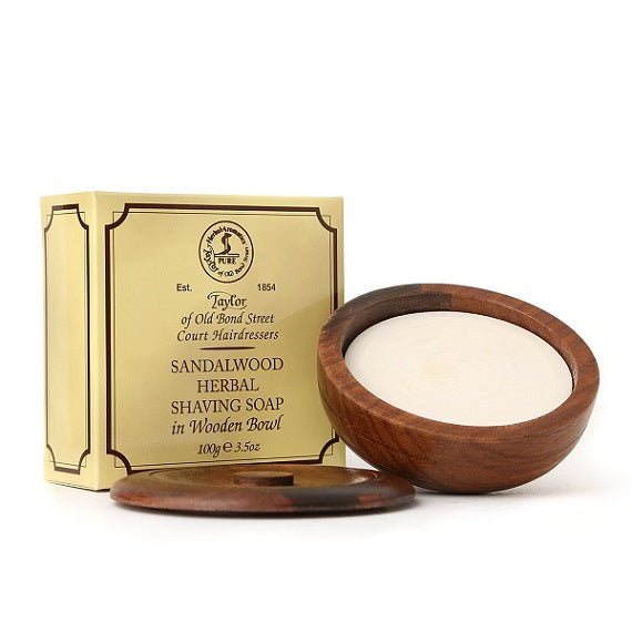 Taylor of Old Bond Street | Sandalwood Shaving Soap in Wooden Bowl