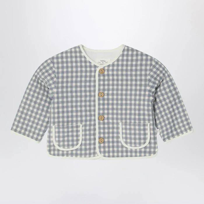Teddy & Minou - Gray/white jacket with Vichy pattern Brand Coats & Jackets 3