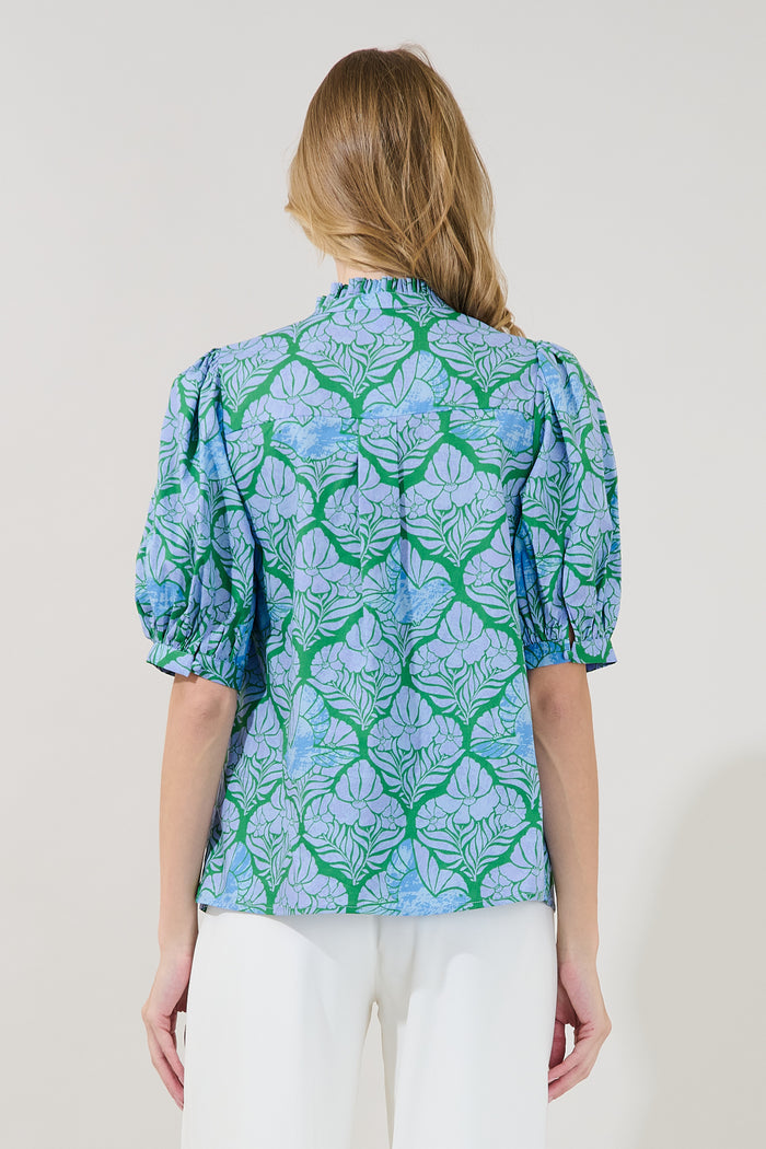 Terri Puff Sleeve Top Floral